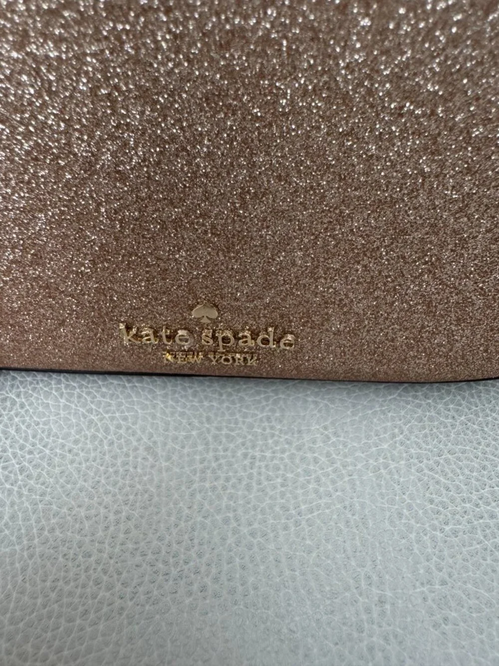 Kate Spade Glimmer Oval Camera Bag & Kenzie Glitter Card Case NWOT